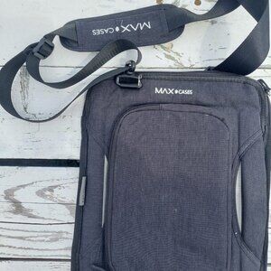 Medium Laptop Case - Gray & Black with Strap, School Ready!
